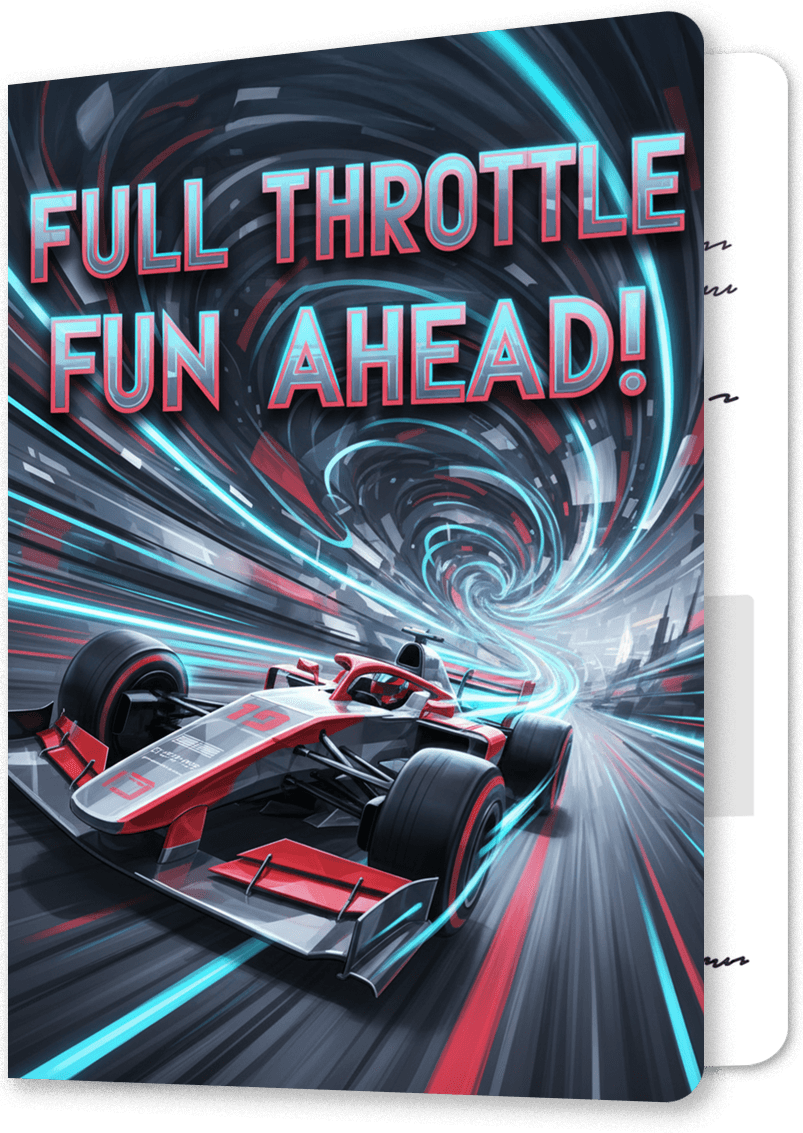 Full Throttle Finish Retirement Card