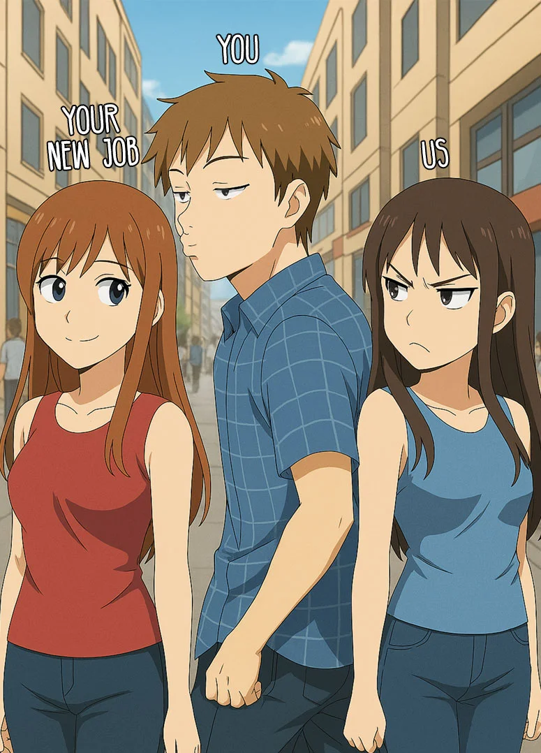 Distracted Boyfriend New Job Card