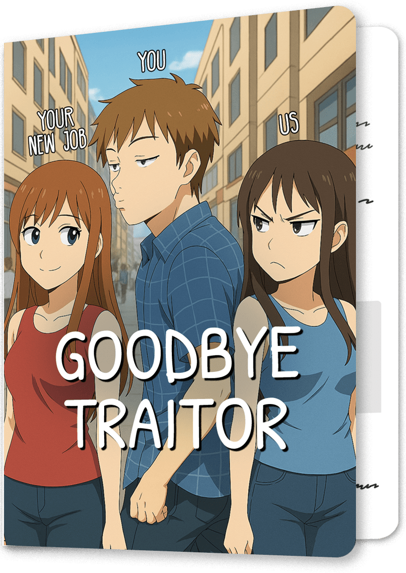 Distracted Boyfriend New Job Card
