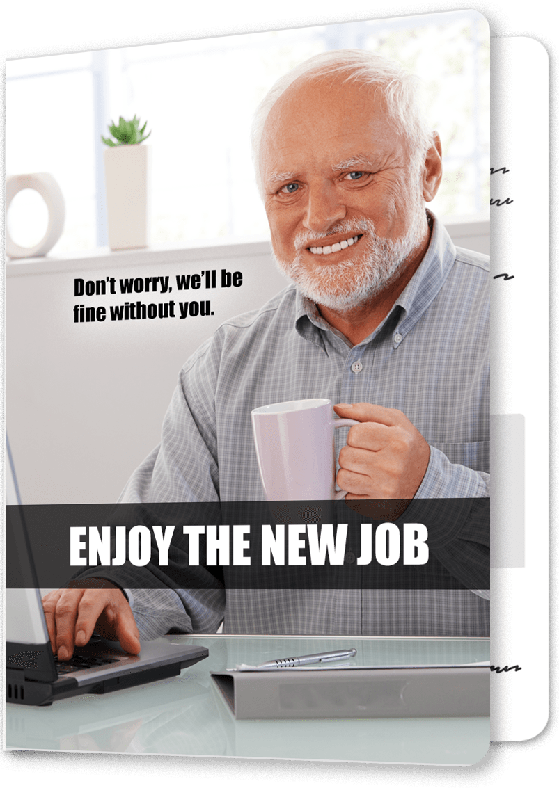 Don't Worry Harold New Job Card
