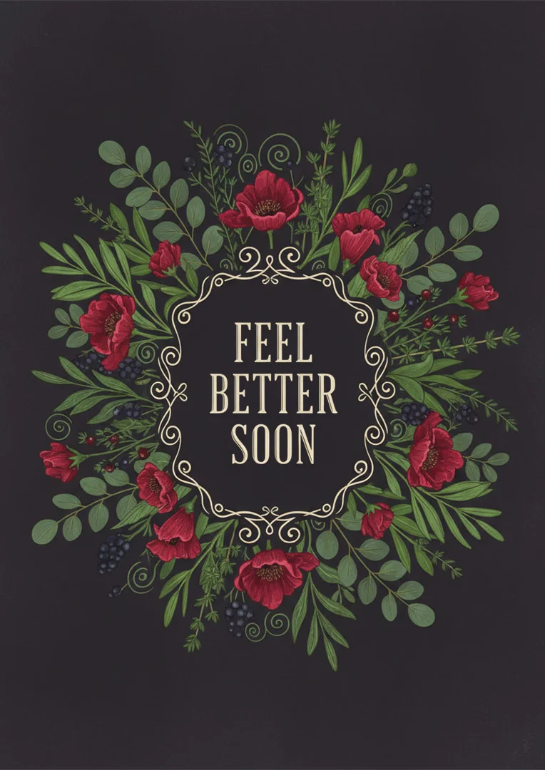 Healing Garden Get Well Soon Card
