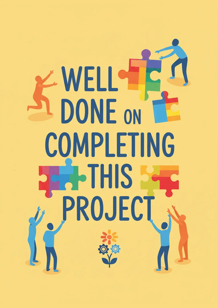 Team Effort Puzzle Thank You Card