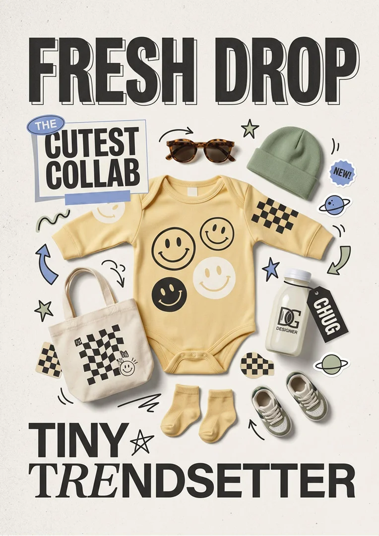 Fresh Drop Trendsetter Baby Shower Card