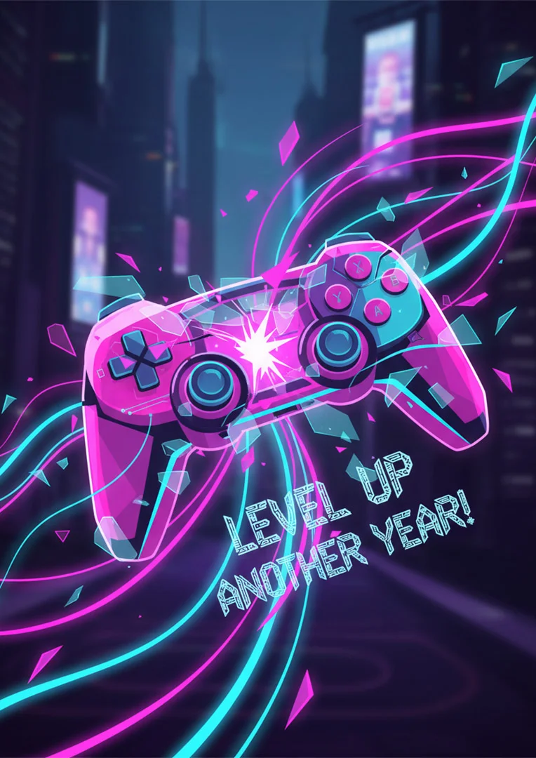 Level Up Work Anniversary Card