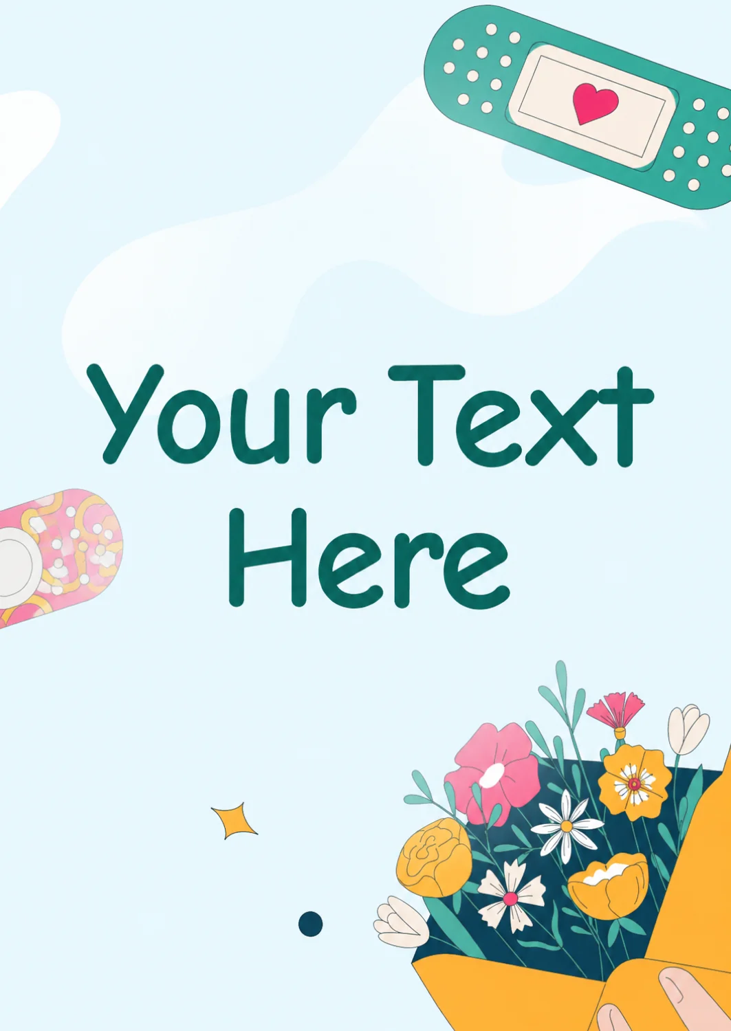 Caring Hands Get Well Soon Card
