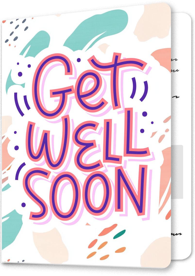 <p>Abstract Fun Get Well Soon Card</p>
 image