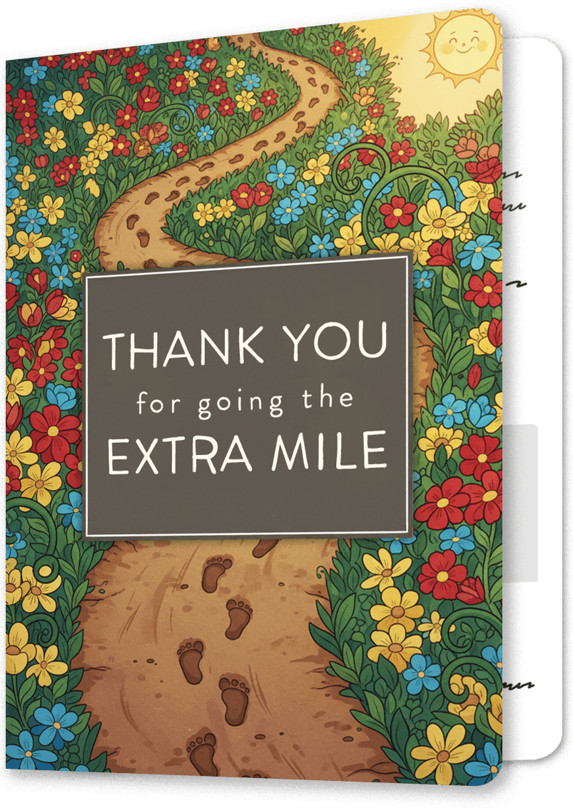 Extra Mile Thank You Card