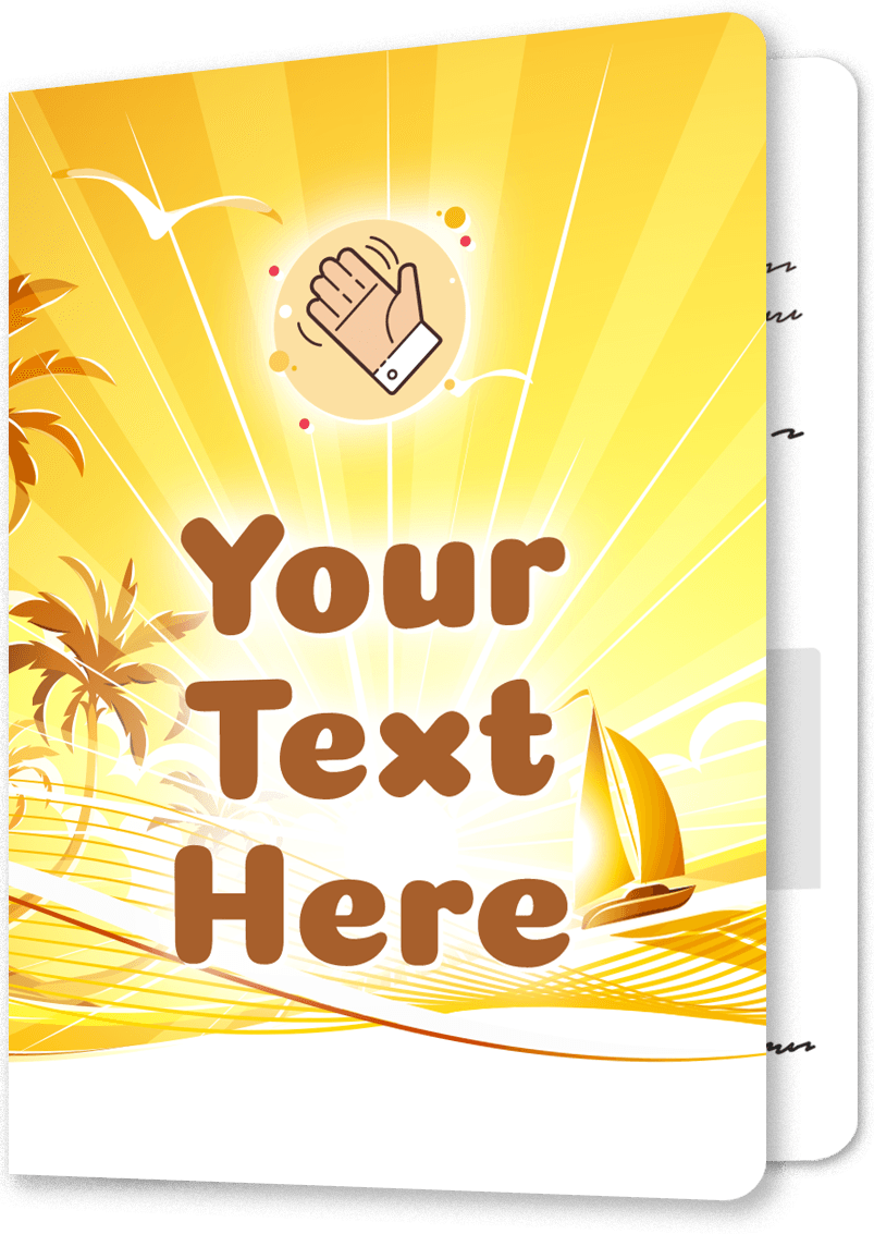 Sunny Seascape Golden Birthday Card