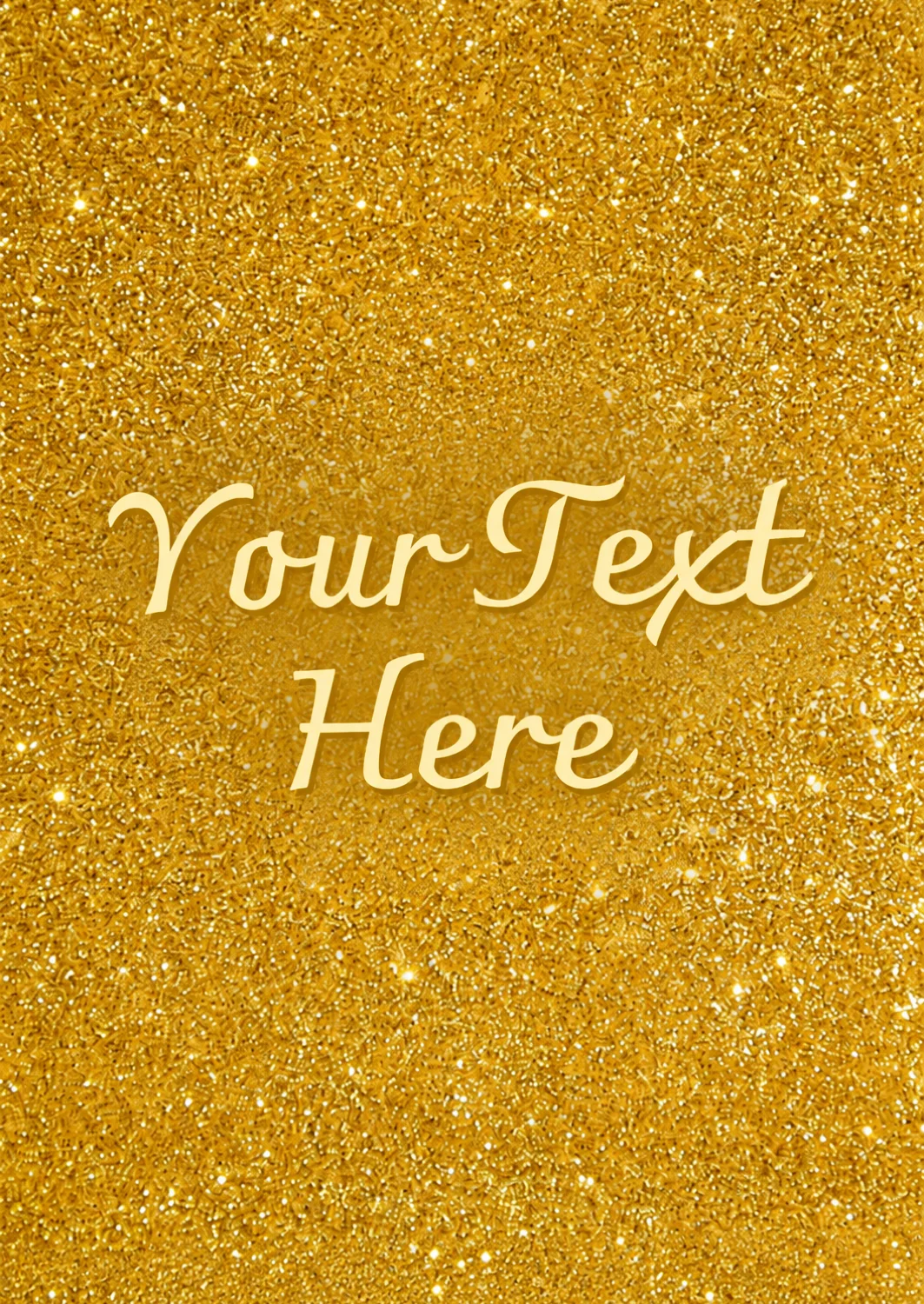 Glittering Gold Good Luck Card