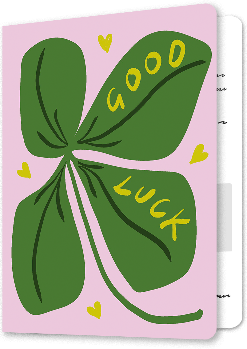 <p>Lucky Clover Good Luck Leaving Card</p>
 image