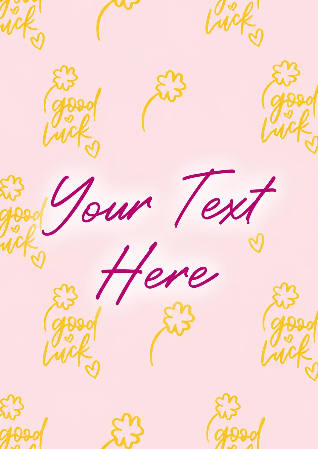 Lucky Clover Good Luck Card