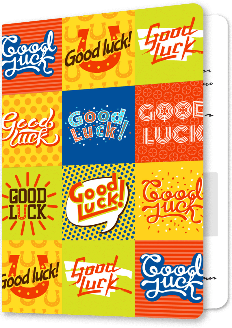Colorful Good Luck Collage Retirement Card