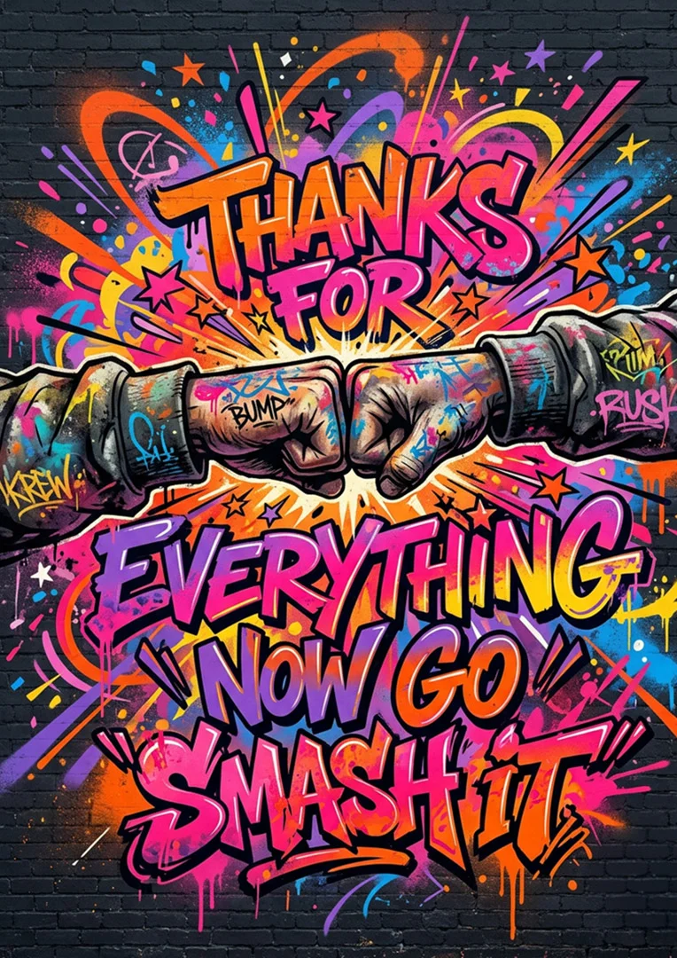 Smash It Urban Good Luck Card