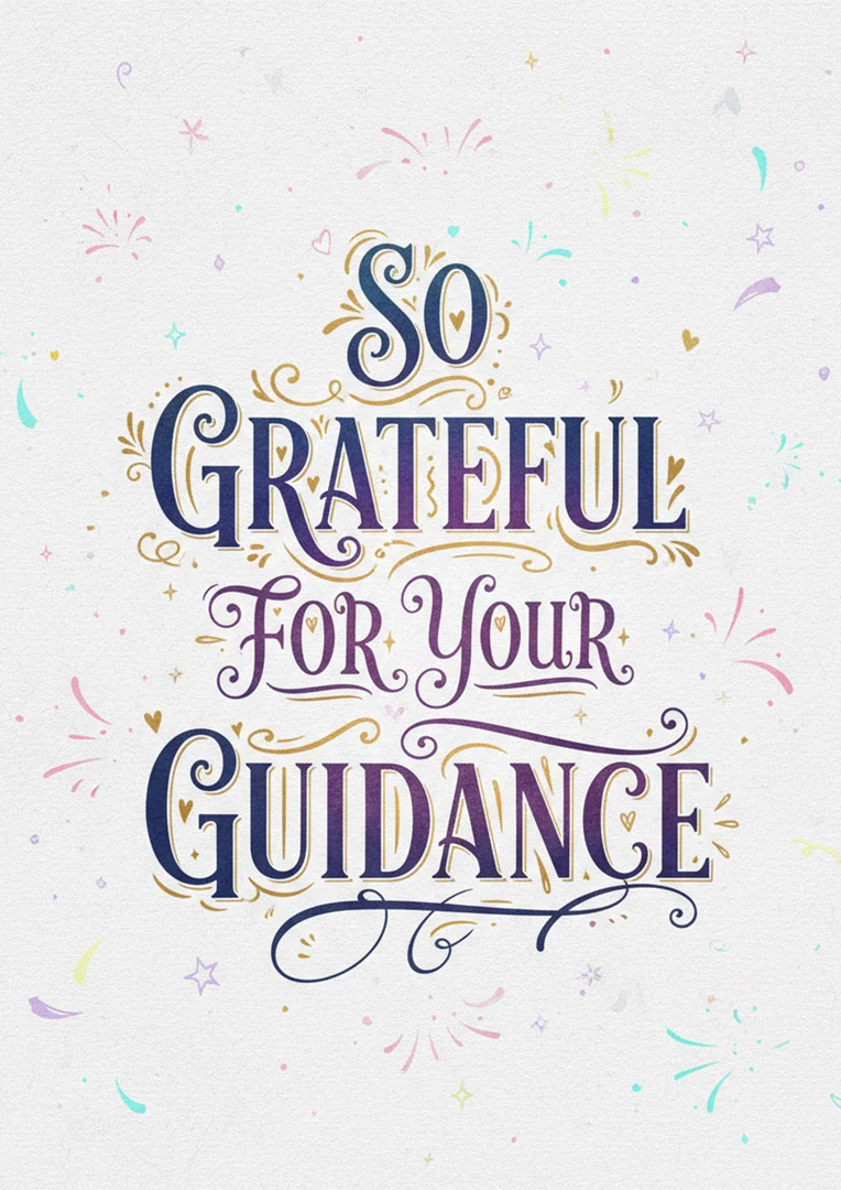 Grateful Guidance Work Anniversary Card