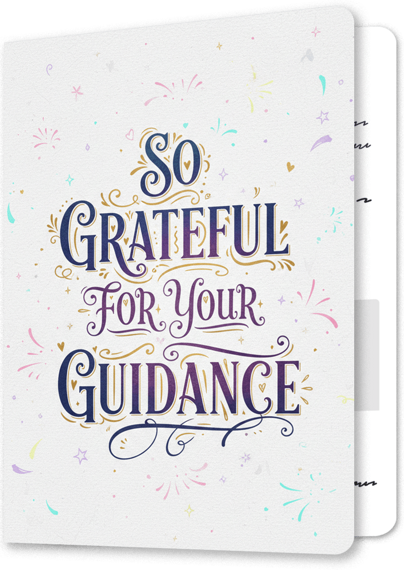 Grateful For Guidance Thank You Card