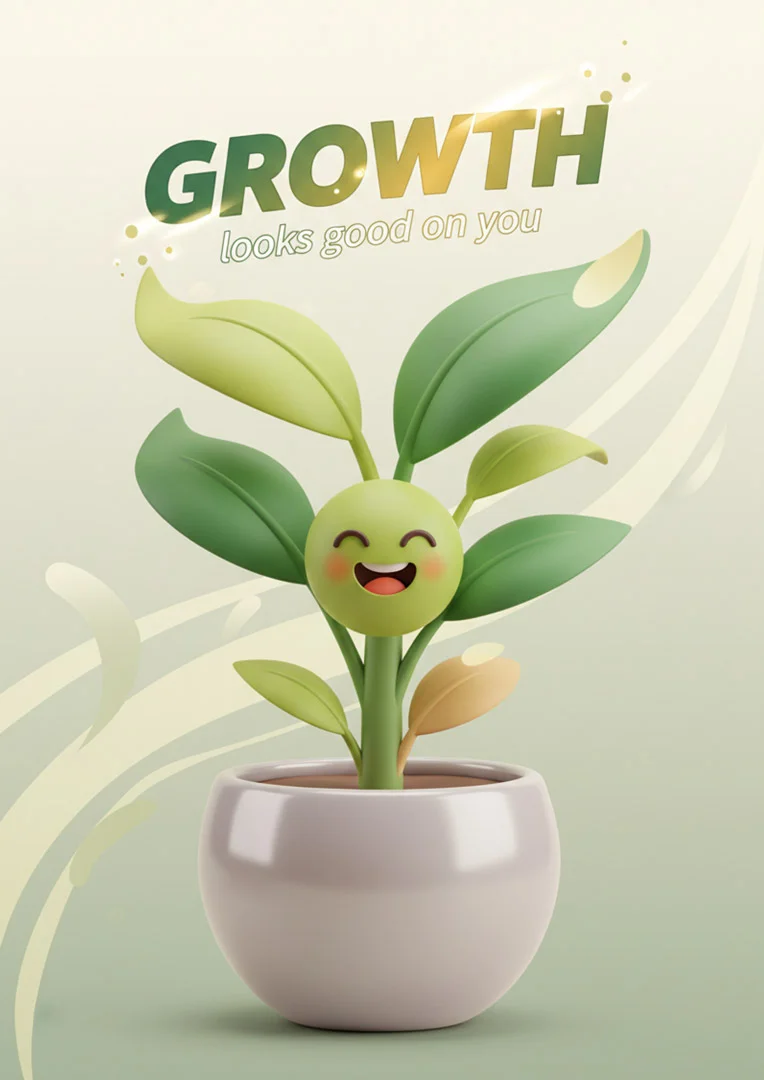 Growth Looks Good Congratulations Card
