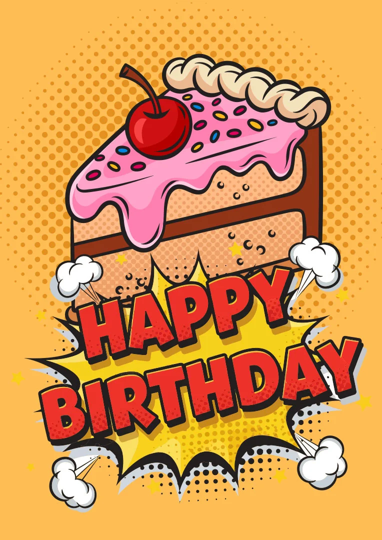 Comic Pop Art Birthday Card