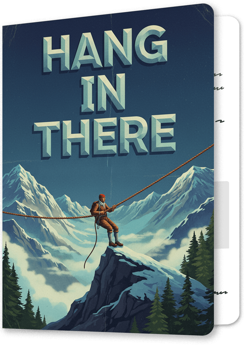 Hang In There Good Luck Card