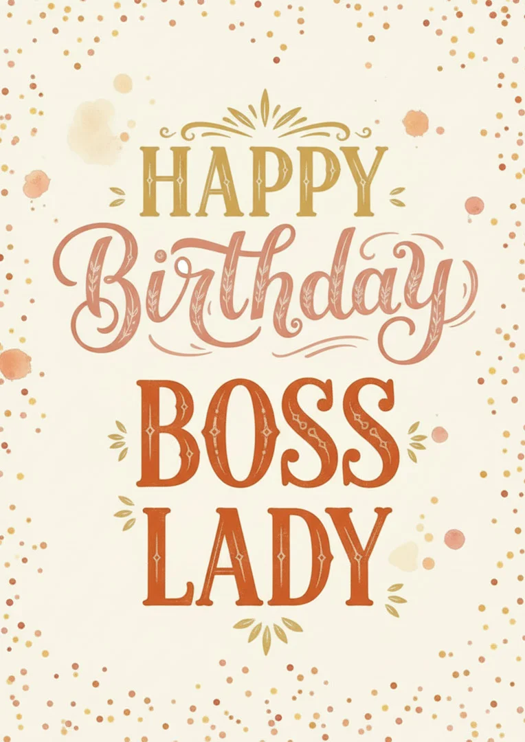 Chic Boss Lady Birthday Card