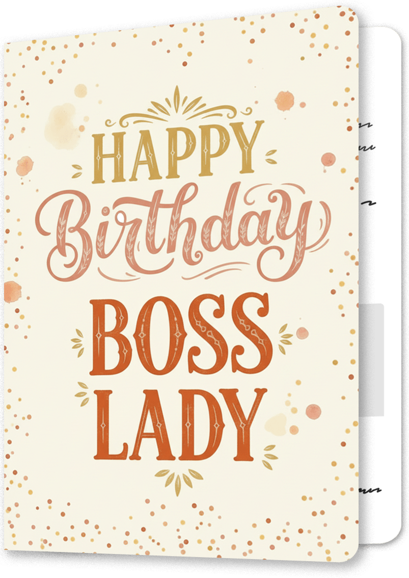 Chic Boss Lady Birthday Card