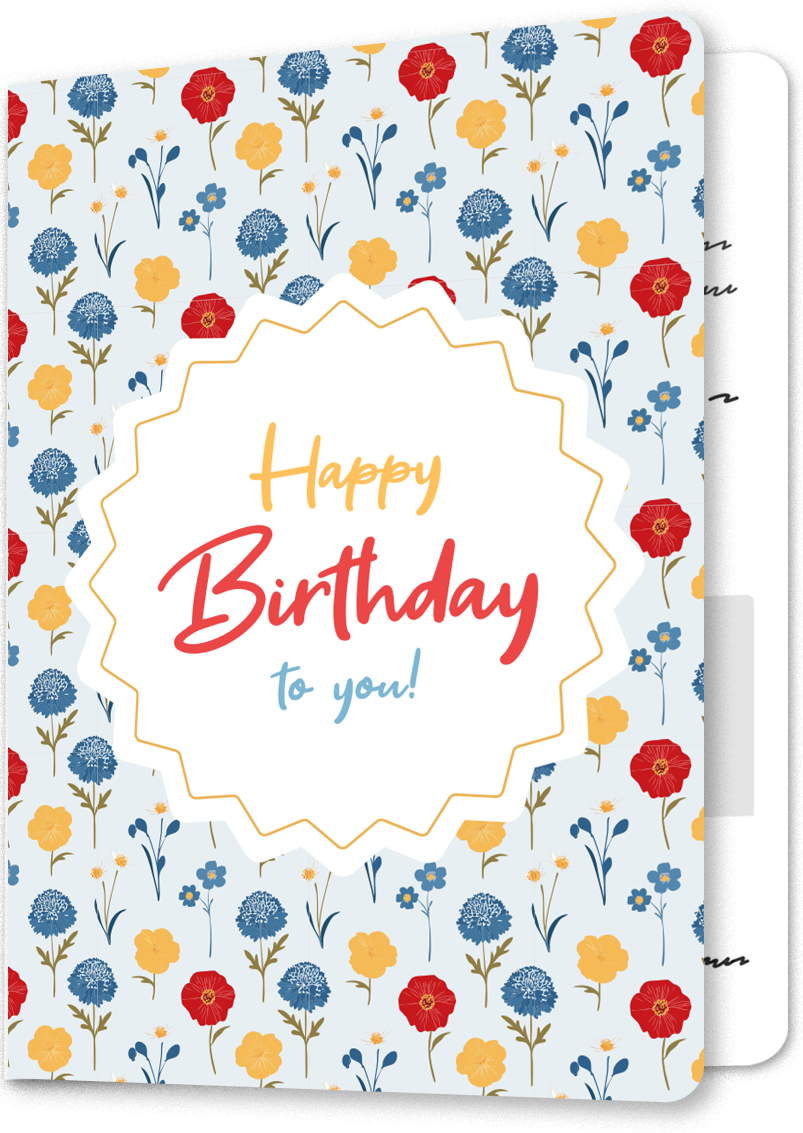 Cheerful Bloom Birthday Card
