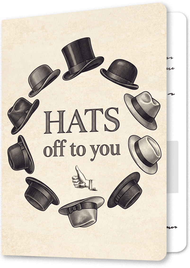 Hats Off To You Retirement Card