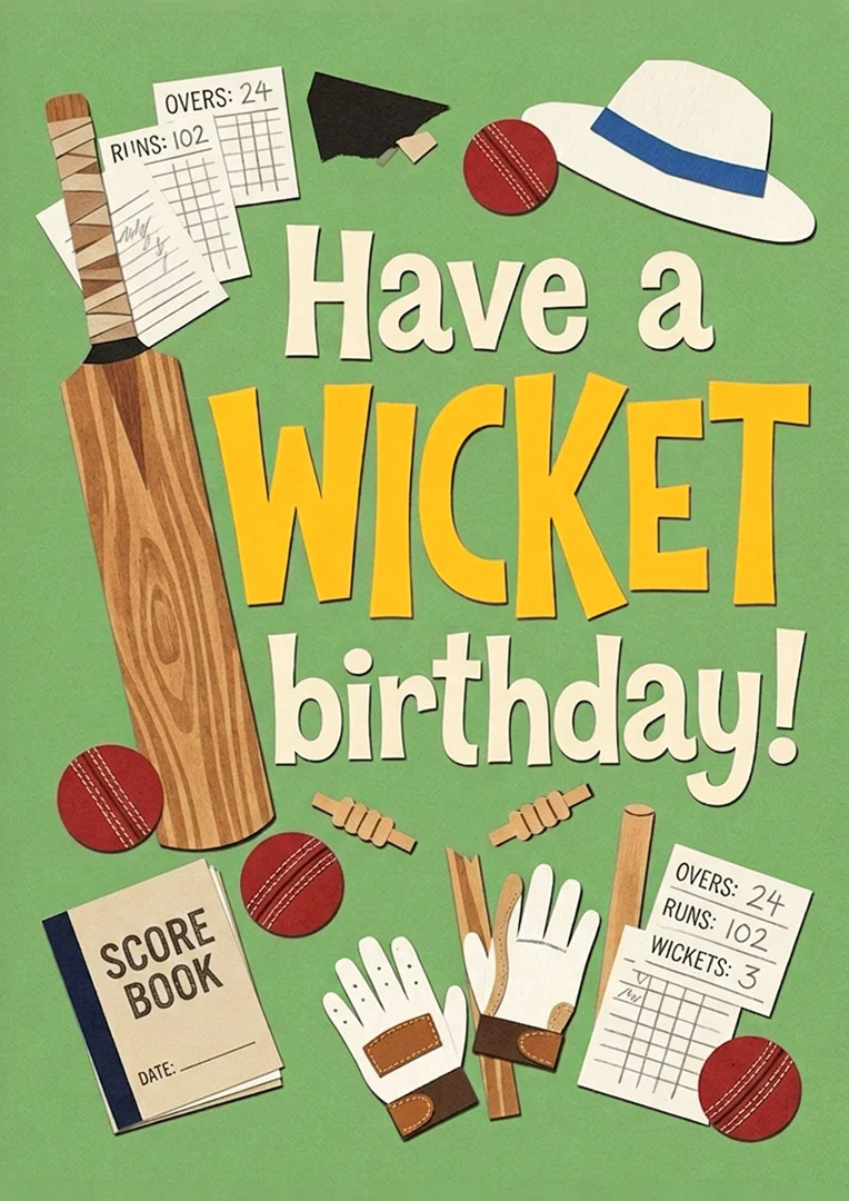 Have A Wicket Birthday Card