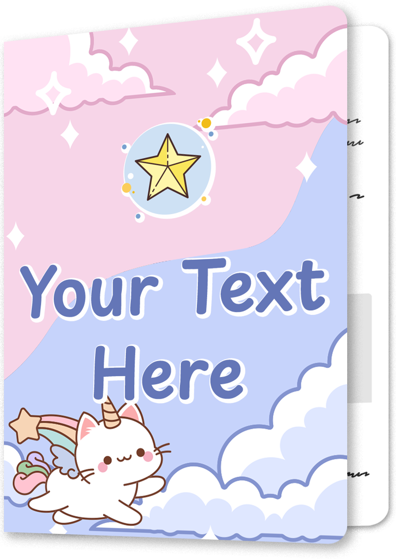 Kawaii Caticorn Birthday Card