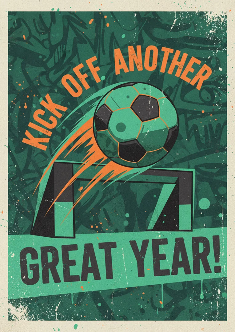 Kick Off Work Anniversary Card
