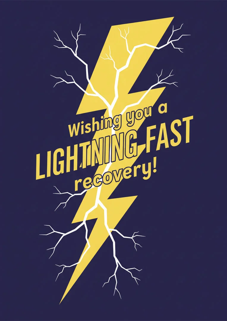Lightning Fast Get Well Soon Card