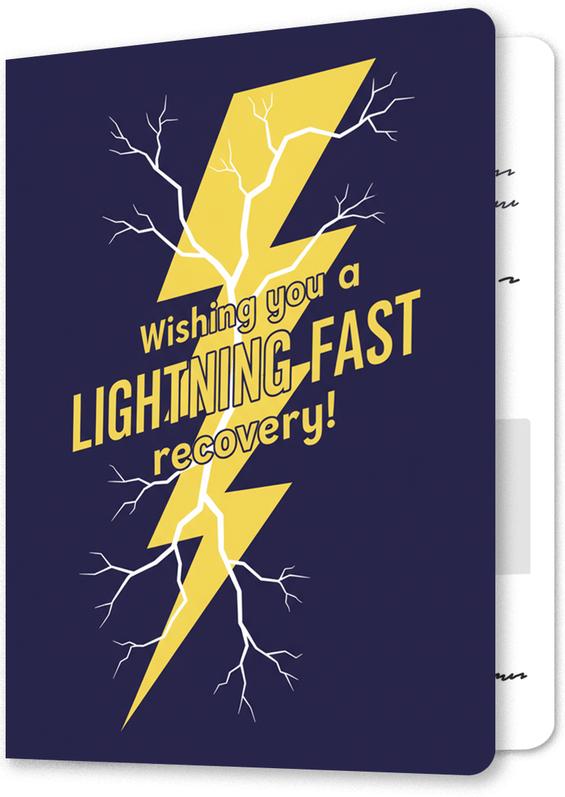 Lightning Fast Get Well Soon Card