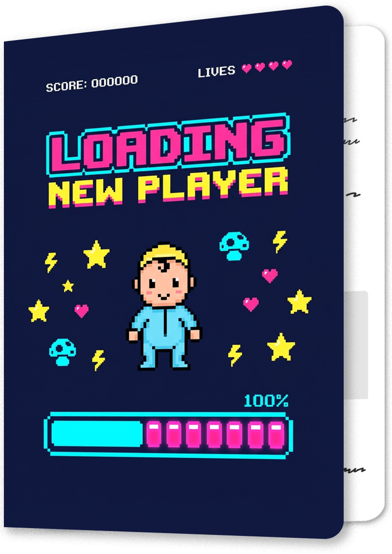 Retro Loading New Player Maternity Card