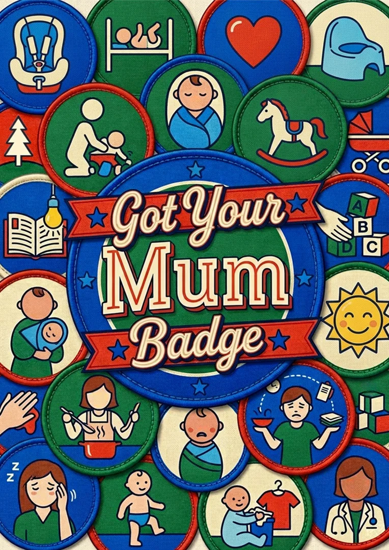 Mum Merit Badge Baby Shower Card