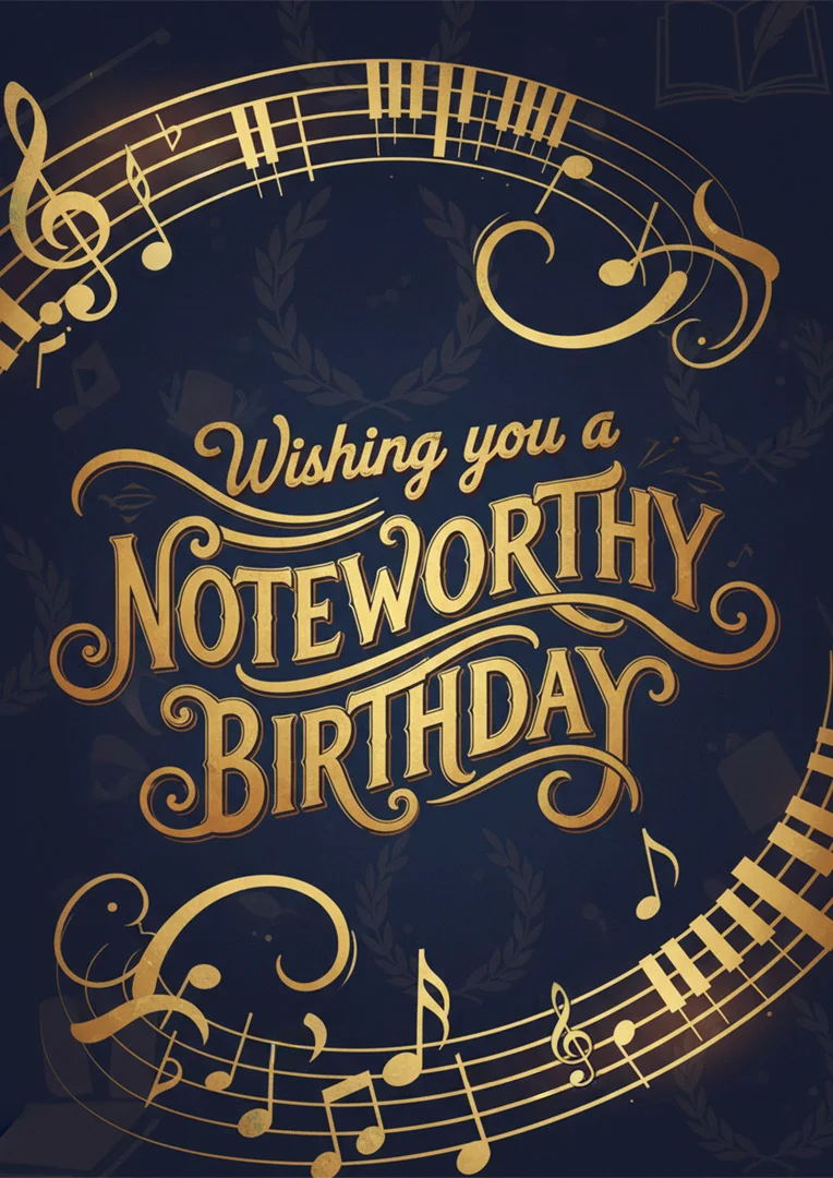 A Truly Noteworthy Birthday Card