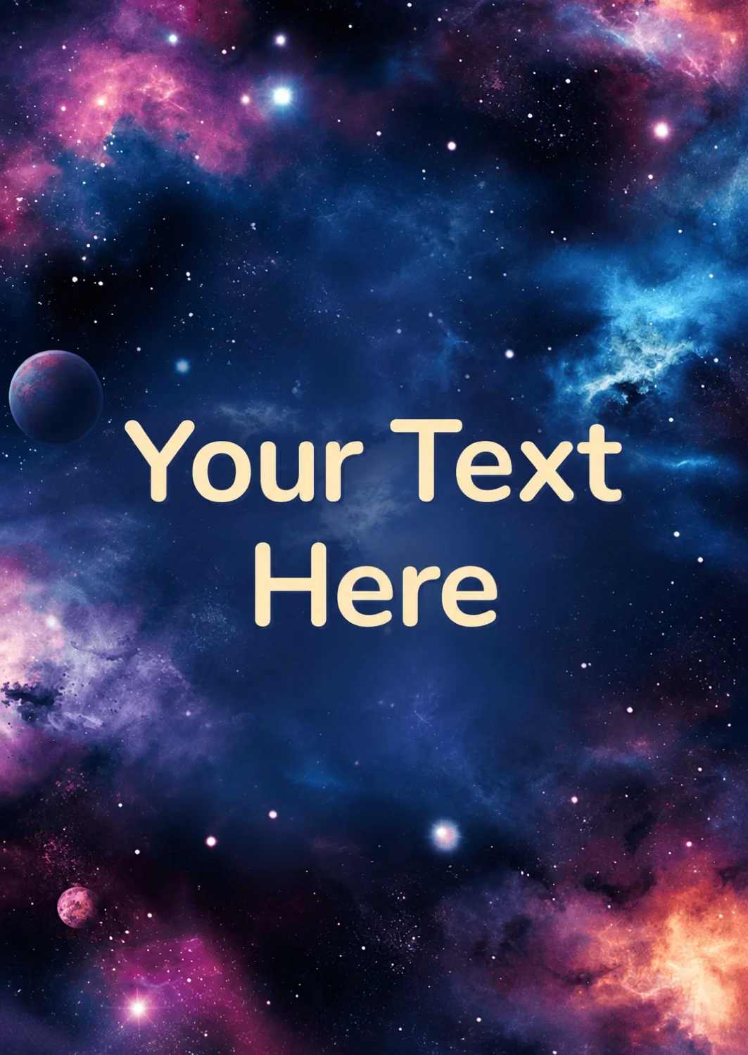 Cosmic Journey Good Luck Card