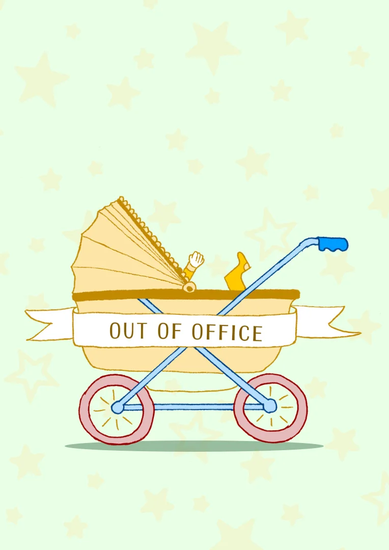 Out Of Office Baby Shower Card