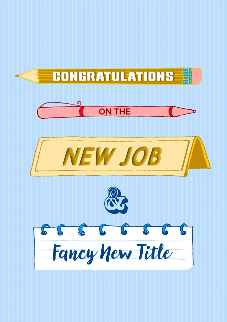 New Job Stationery Congratulations Card