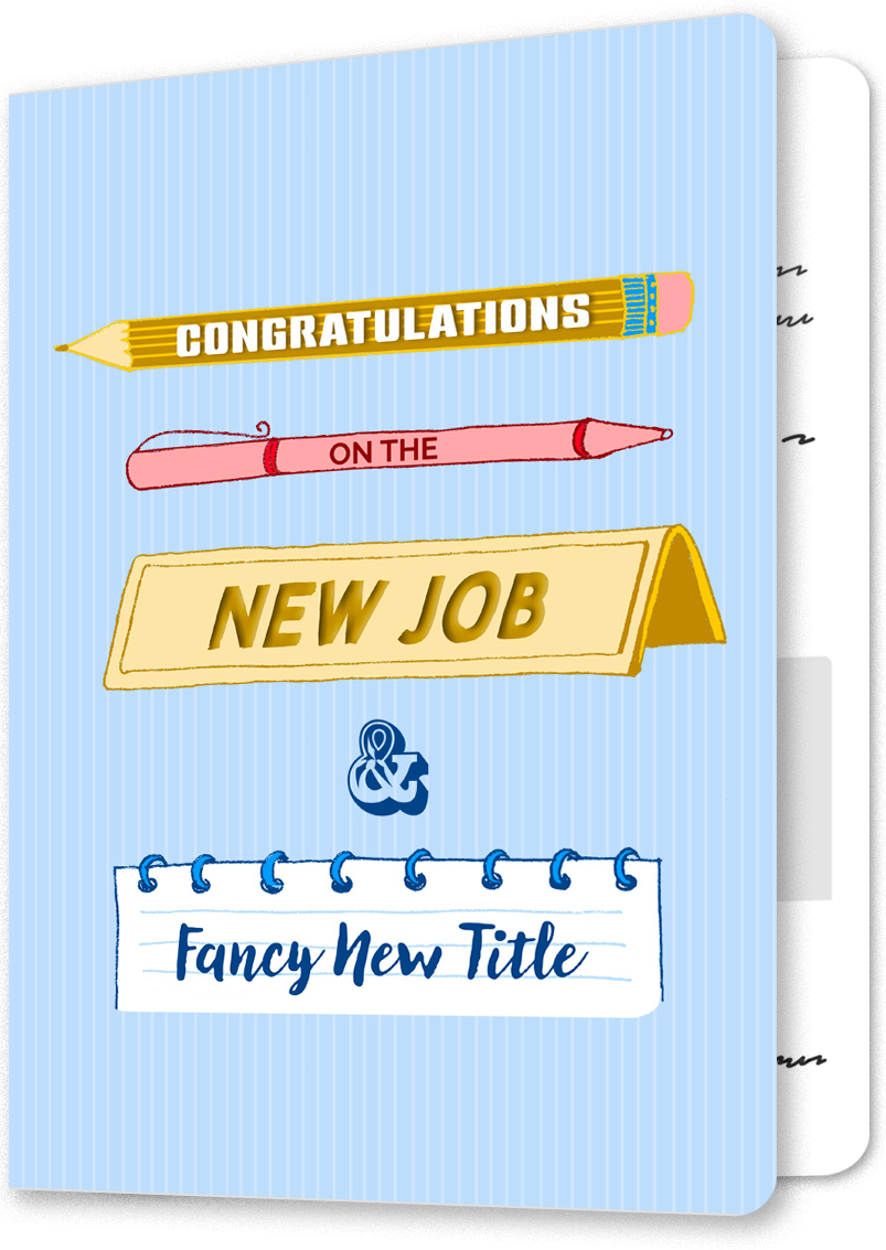 New Job Stationery Congratulations Card