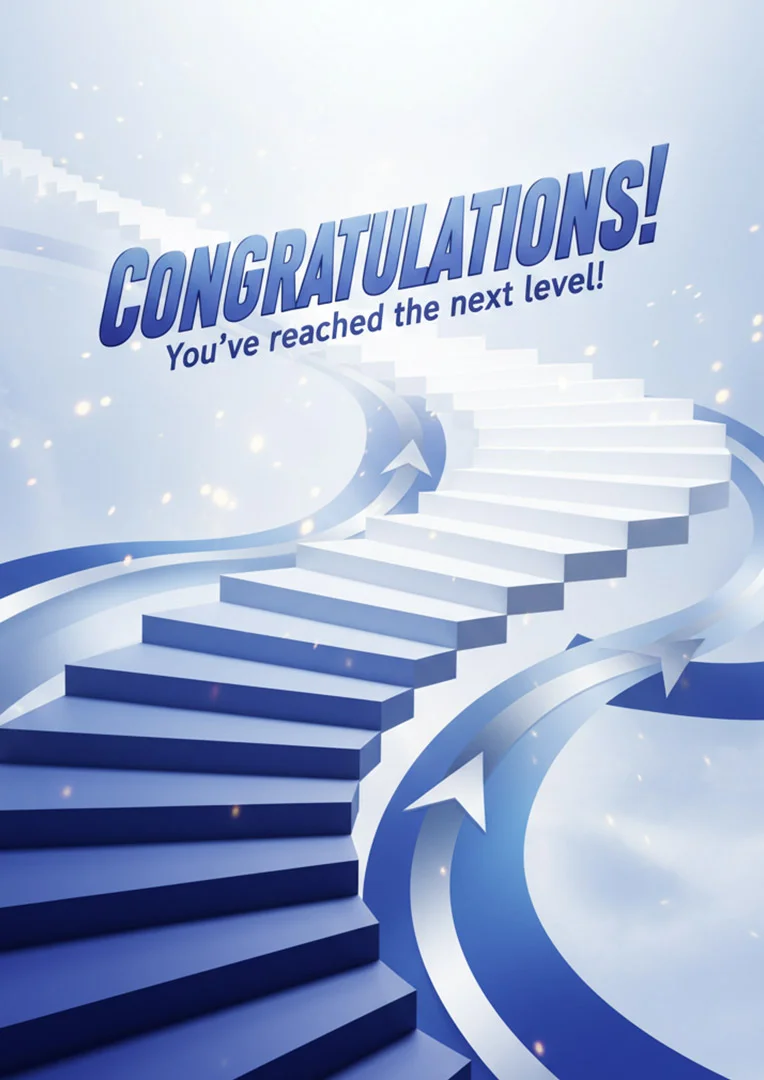 Next Level Work Anniversary Card
