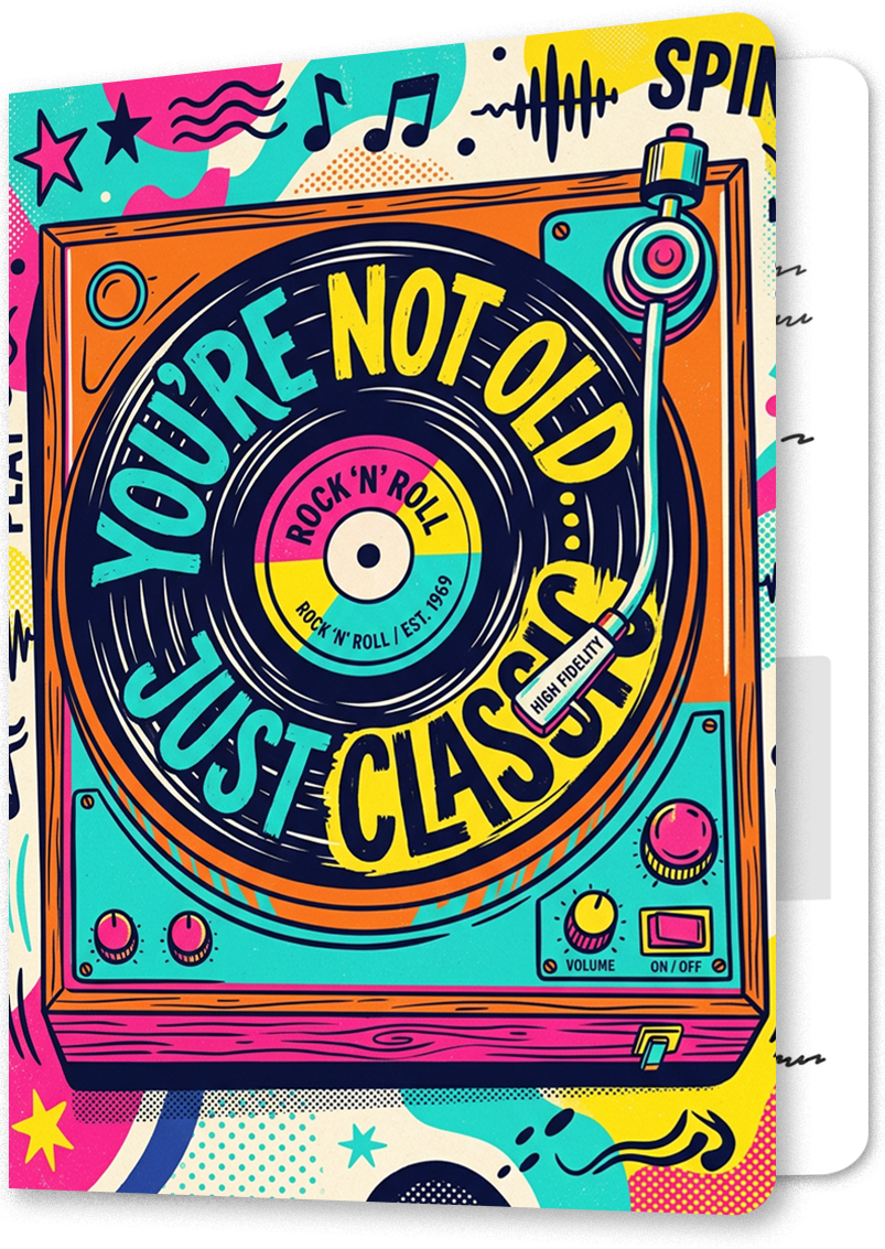 Classic Vinyl Record Birthday Card