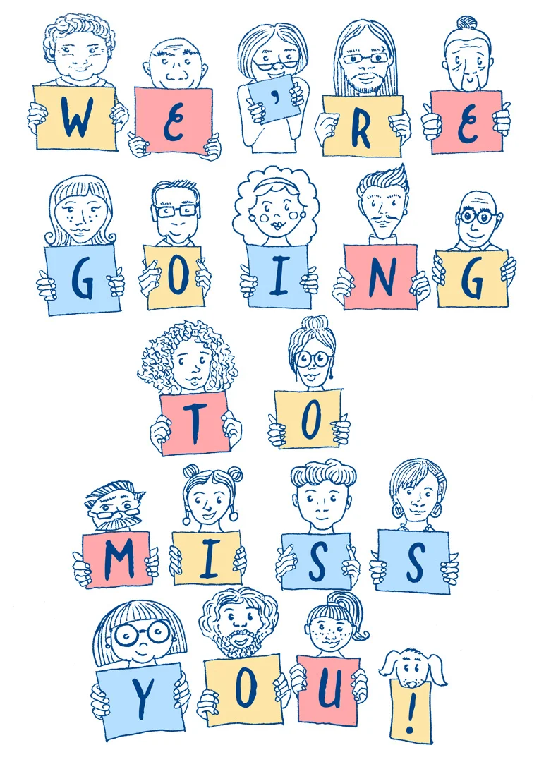 Office Squad Good Luck Card