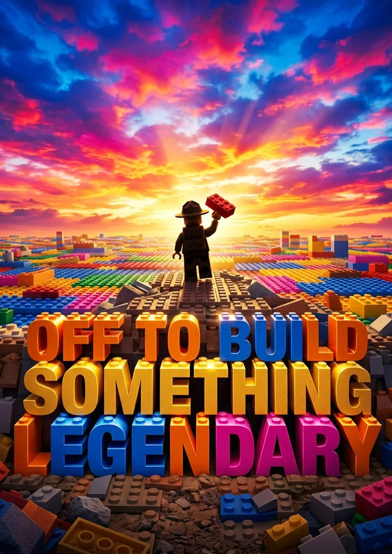 Build Something Legendary Good Luck Card