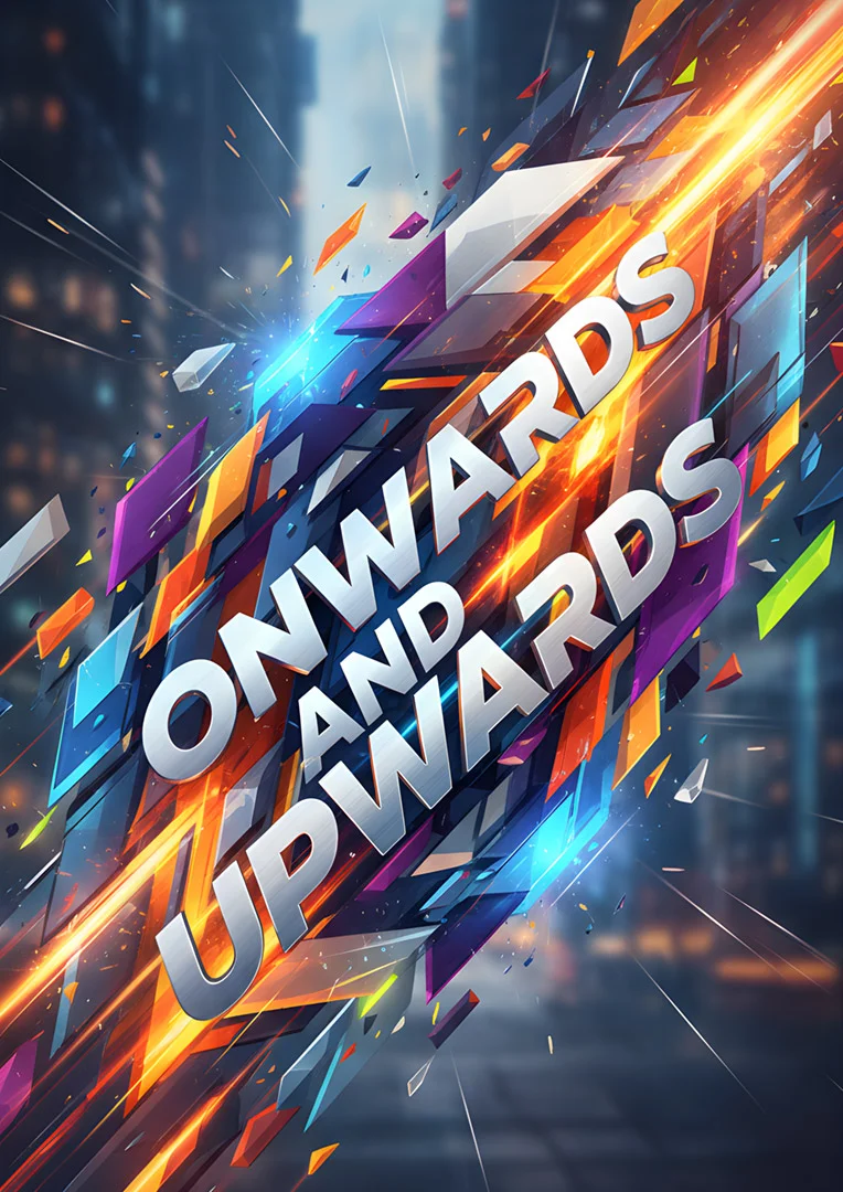 Onwards and Upwards Good Luck Card
