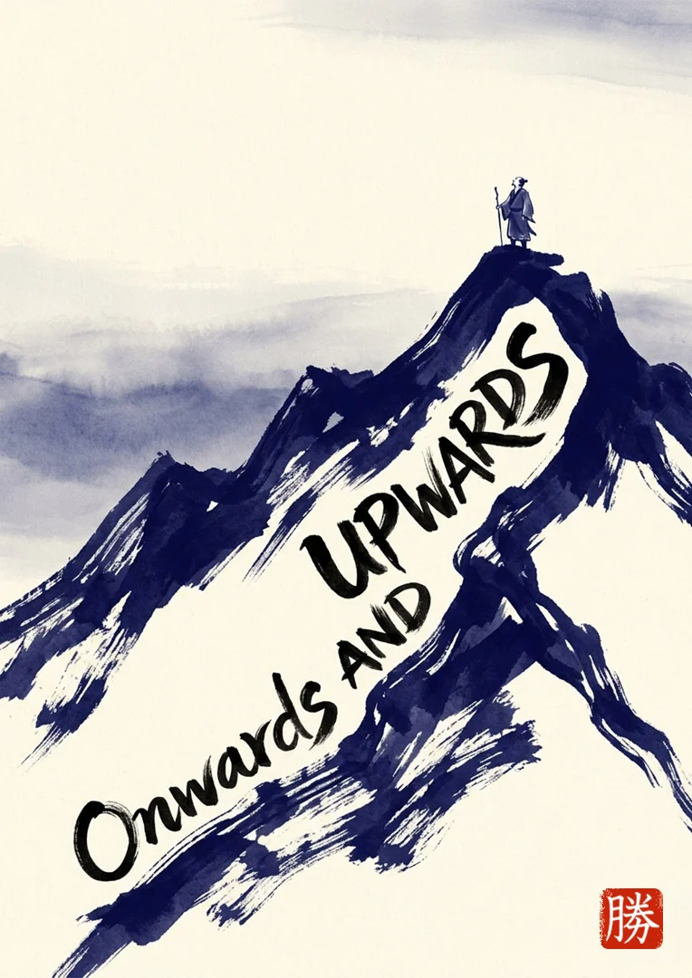 Onwards And Upwards Good Luck Card