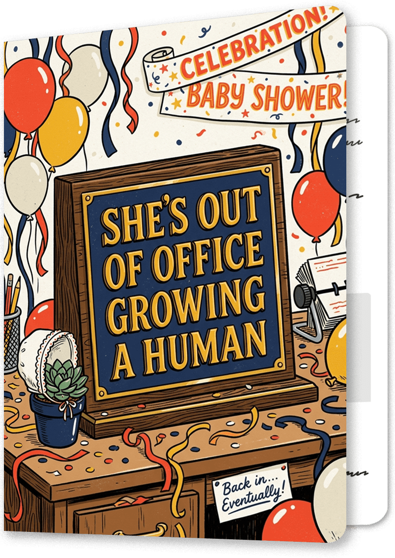 The Out of Office Maternity Card
