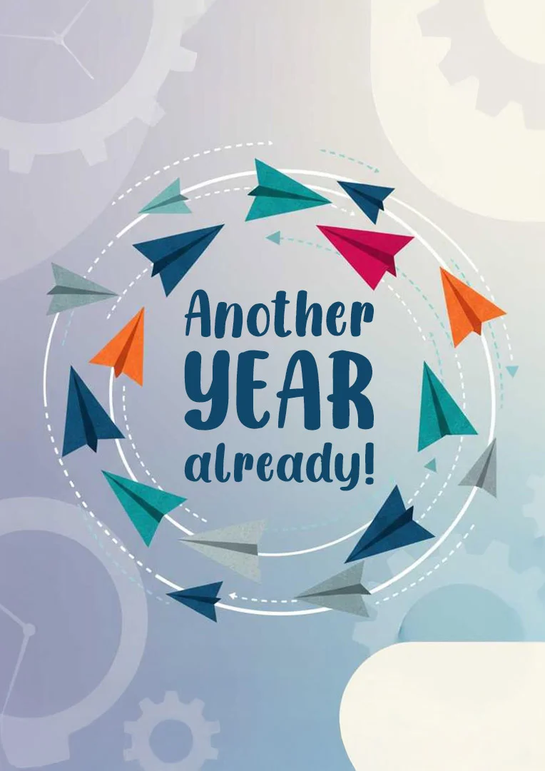 Time Flies Work Anniversary Card