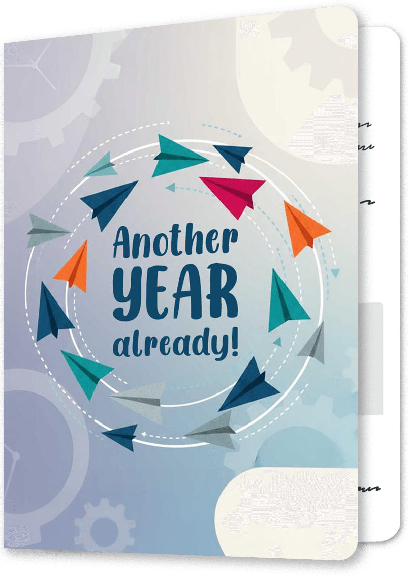 Another Year Paper Plane Birthday Card