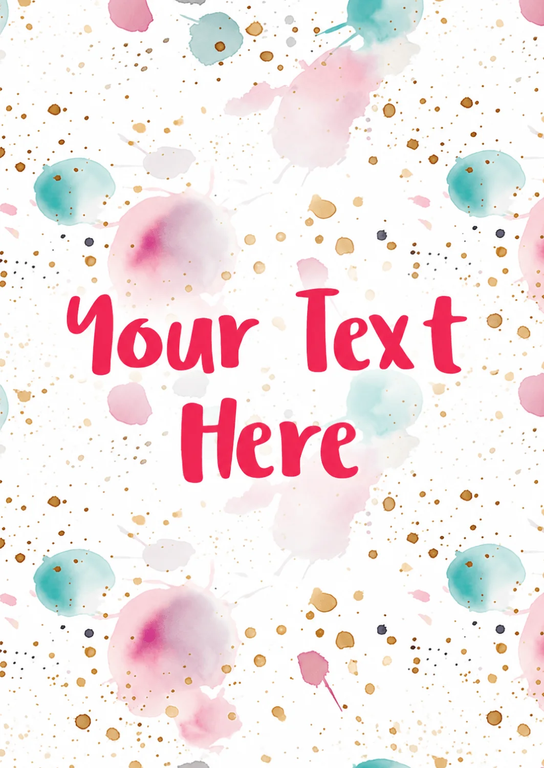 Vibrant Splatter Good Luck Card