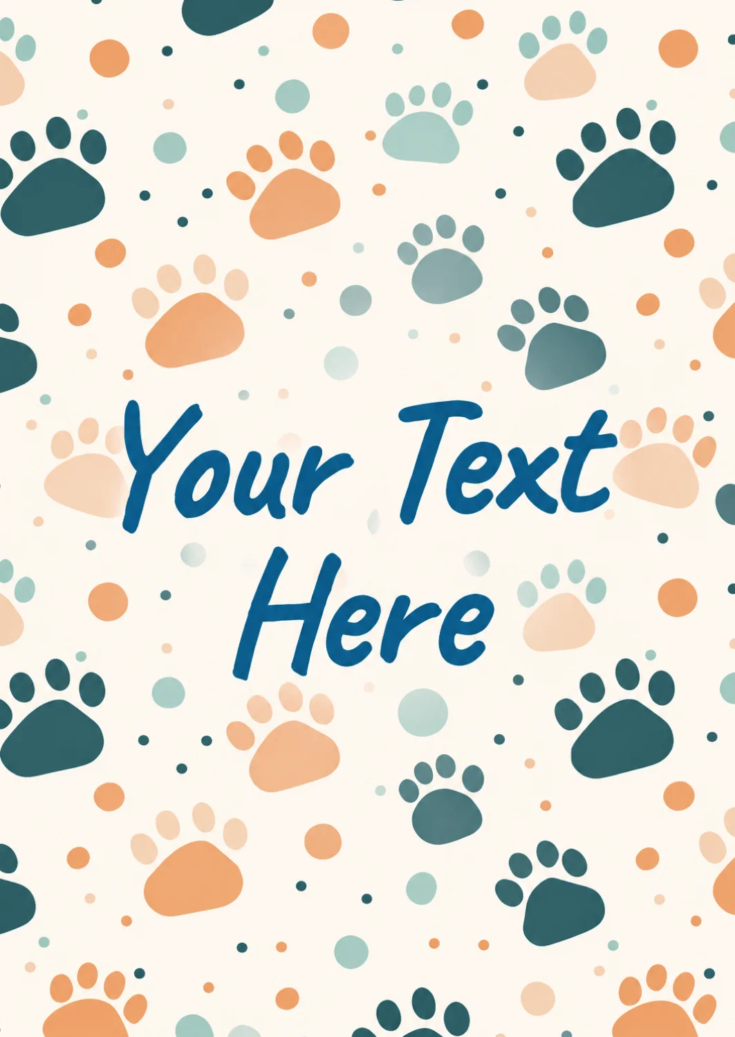 Paw-some Paw Print Good Luck Card