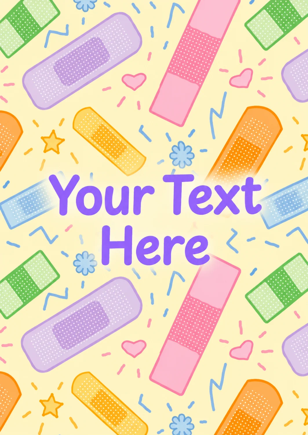 Colorful Plaster Get Well Soon Card